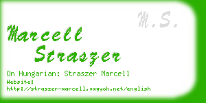 marcell straszer business card